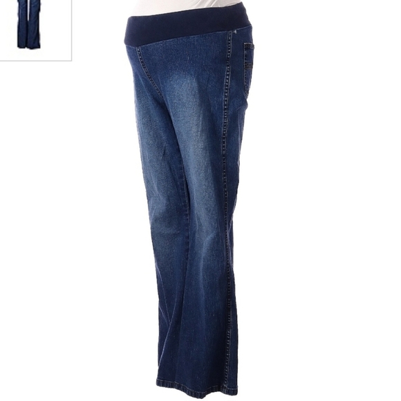 Motherhood Maternity Medium Wash Blue Denim Jeans Women's Small S Elastic Panel - Picture 1 of 8